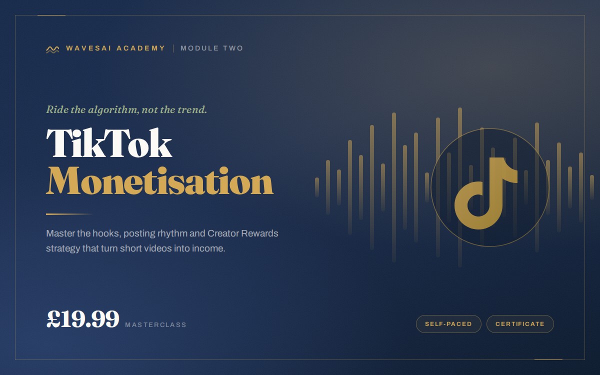 TikTok Monetisation Masterclass